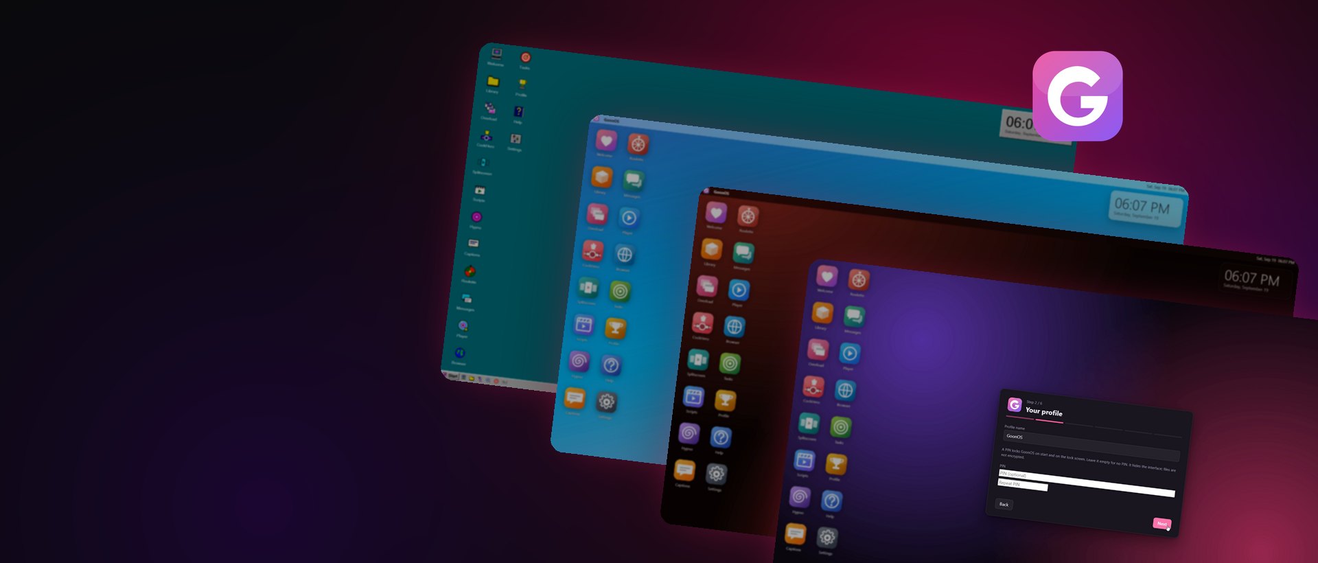 GoonOS desktop themes